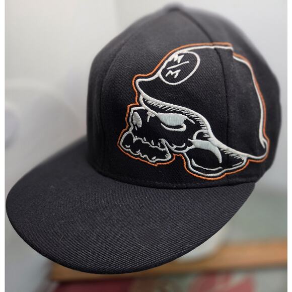 Metal Militia Motocross Hat FlexFit Sz L/XL Black Vintage Skull Racing Gearhead - Picture 2 of 10